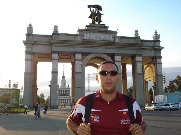 Coach Ilich Marcano in Russia during his international coaching career
